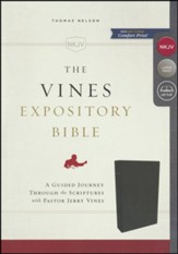 NKJV Vines Expository Bible--bonded leather, black - Slightly Imperfect