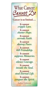 What Cancer Cannot Do (Colossians 1:3) Bookmarks, 25