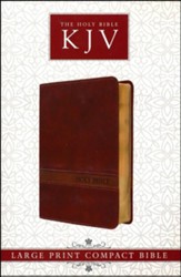 KJV Large Print Compact Bible, Saddle Brown