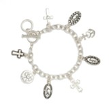 Christian Charm Bracelet, Silvertone