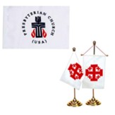 Presbyterian Cross Desk Flag