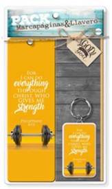 For I Can Do Everything Through Christ, Bookmark + Key Chain Gift Set