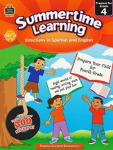 Summertime Learning: English and Spanish Edition (Preparing for Grade 4)