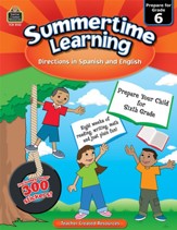 Summertime Learning: English and Spanish Edition (Preparing for Grade 6)