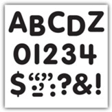 Stick-Eze 1In Blk Letters Numbers Punctuatn Marks 324 Per Pk 6 Pk