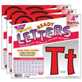 Red 4 Playful Combo Ready Letters., 3 Packs