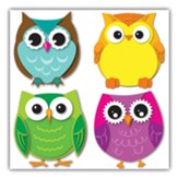 Colorful Owls Cut Outs 6Pk