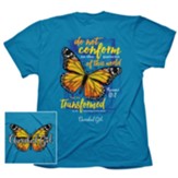 Transformed Butterfly Shirt, Blue, Large