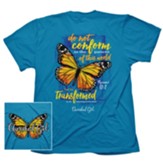 Transformed Butterfly Shirt, Blue, Medium