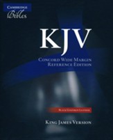 KJV Concord Wide-Margin Reference Black Goatskin Leather
