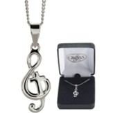 G Clef, Cross, Necklace