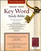 ESV-Hebrew-Greek Key Word Study Bible, bonded leather, burgundy-index