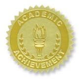 Gold Foil Embossed Seals Academic