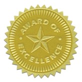 Gold Foil Embossed Seals Award Of