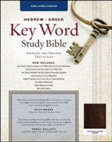 KJV Hebrew-Greek Key Word Study Bible--genuine goat leather, brown