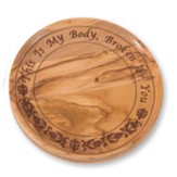 Olivewood Communion Plate