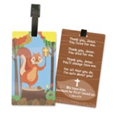 Jesus Is Nuts About Me, Squirrel, ID Backpack Tag