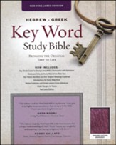 NKJV Hebrew-Greek Key Word Study Bible Genuine Leather Burgundy with thumb index