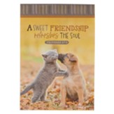 A Sweet Friendship Notepad, Fall Puppy & Kitten