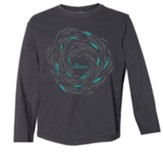 Against the Current, Long Sleeve Shirt, Black Heather, Youth Small
