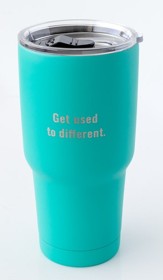 Get Used to Different, Stainless Steel Tumbler, Teal, 30 oz