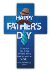 Happy Father's Day (Philippians 1:3, NIV) Cross Bookmarks, 25