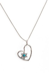 Star of David Necklace, Turquoise / Sterling Silver