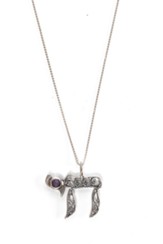 Chai Necklace, Amethyst / Sterling Silver Gold-filled