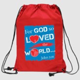 For God So Loved the World, Drawstring Bag