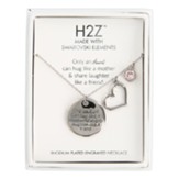 Aunt Engraved Rhodium Plated Necklace