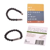 Black Matte Beaded Bracelet