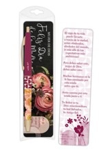 Woman of God, Walking By Faith Mother's Day Bookmark & Pen Gift Set, Spanish