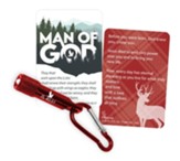 Man of God, Renewed For Life, Mini-LED Flashlight with Carabiner & Card