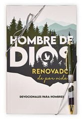 Man of God, Renewed For Life Devotional Book & Pen Gift Set, Spanish