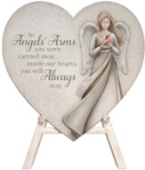 In Angels Arms Comfort Heart Plaque