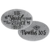 He Is A Shield To Those Who Take Refuge In Him Pocket Stone