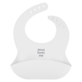 Jesus Loves Me Silicone Bib