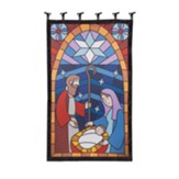 Nativity, Stained Glass Shadow Scapes Window Shade