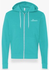 Against the Current Hooded Zip-Up Sweatshirt, Teal, Medium