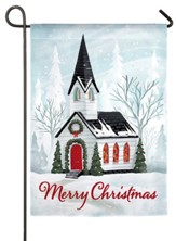 Winter Church, Garden Flag, Small