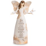 Serenity Prayer, Angel Holding Doves, Figurine