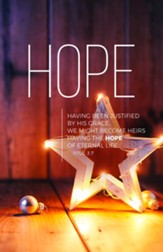 Lights of Advent Hope (Titus 3:7, NIV) Bulletins, 100