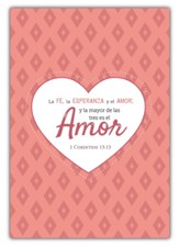 Fe Esperanza Amor - 1 Corintios 13:13 Diario/Cuaderno de notas (Faith Hope Love - 1 Corinthians 13:13 Journal/Notebook)