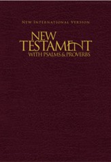 NIV New Testament with Psalms and Proverbs, Pocket-Sized,  Paperback, Burgundy