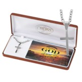 With God all Things are Possible, Mens Cross Necklace