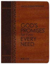 God's Promises for Your Every Need, Large-Print, NKJV--soft leather-look, brown