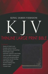 KJV Bible, Lux Leather, Large Print, Brown