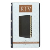 KJV Giant Print Lux-Leather 2-Tone Black, Thumb Indexed  - Imperfectly Imprinted Bibles