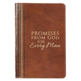 Promises From God For Every Man Gift Book, Lux Leather, Brown