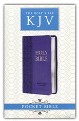 KJV Mini Pocket Bible--imitation leather, purple